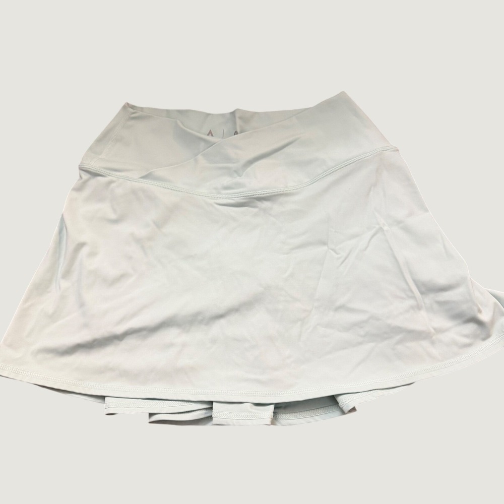 Adair Active Women Crossover Waist Pleated Back Athletic Skort Mint Green Size M